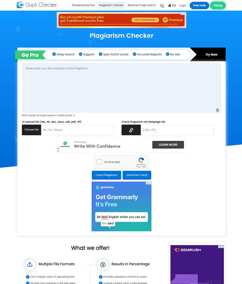 plagiarism checker duplichecker