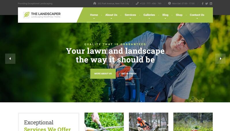 The Landscaper - Landscaping WP Theme