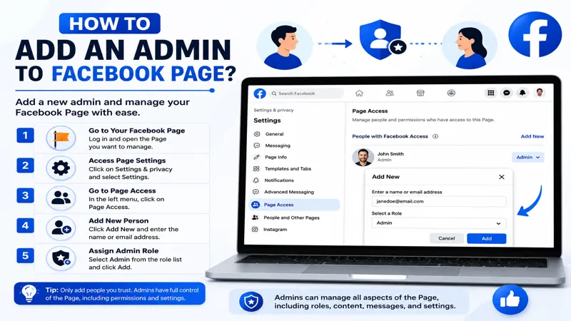 add admin to Facebook Page