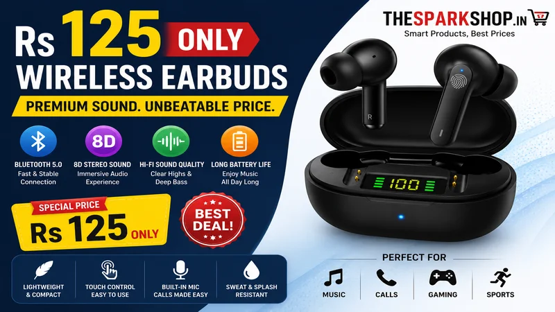 Rs 125 Wireless Earbuds