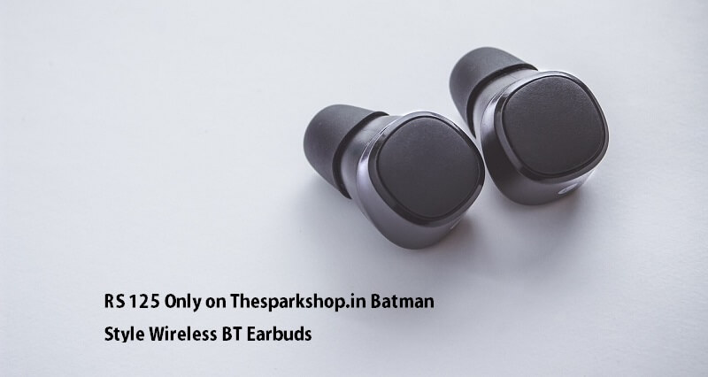 RS 125 Only on Thesparkshop.in Batman Style Wireless BT Earbuds