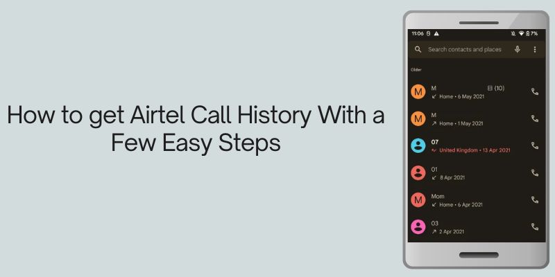 How to get Airtel Call History