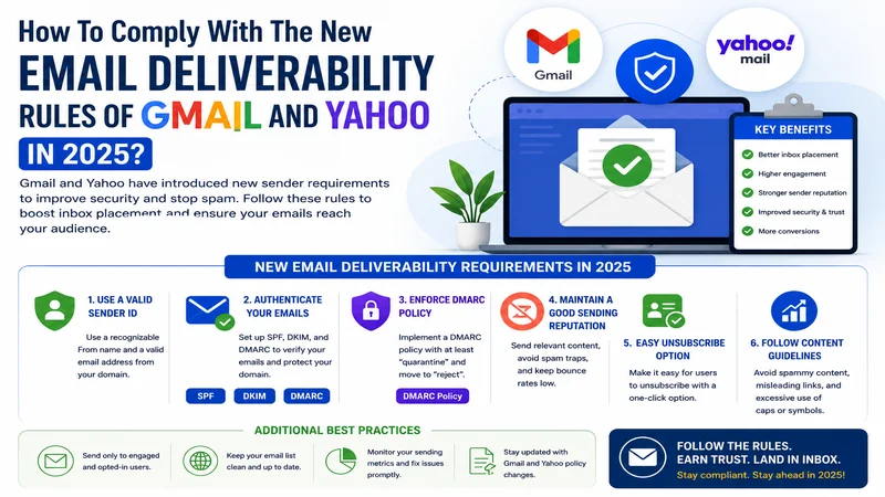 Gmail and Yahoo Email Deliverability Requirements