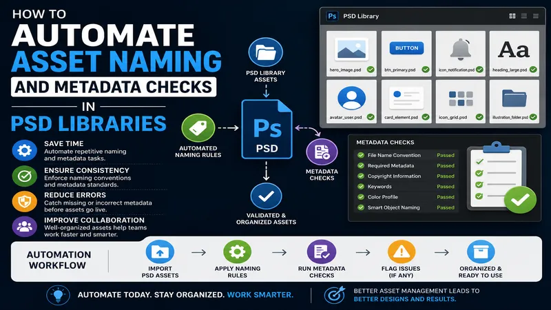 Automate Asset Naming and Metadata Checks in PSD Libraries