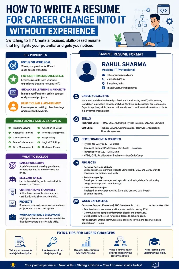 How to Write Resume for Career Change into IT Without Experience