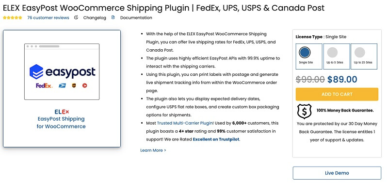 ELEX EasyPost WooCommerce Shipping Plugin