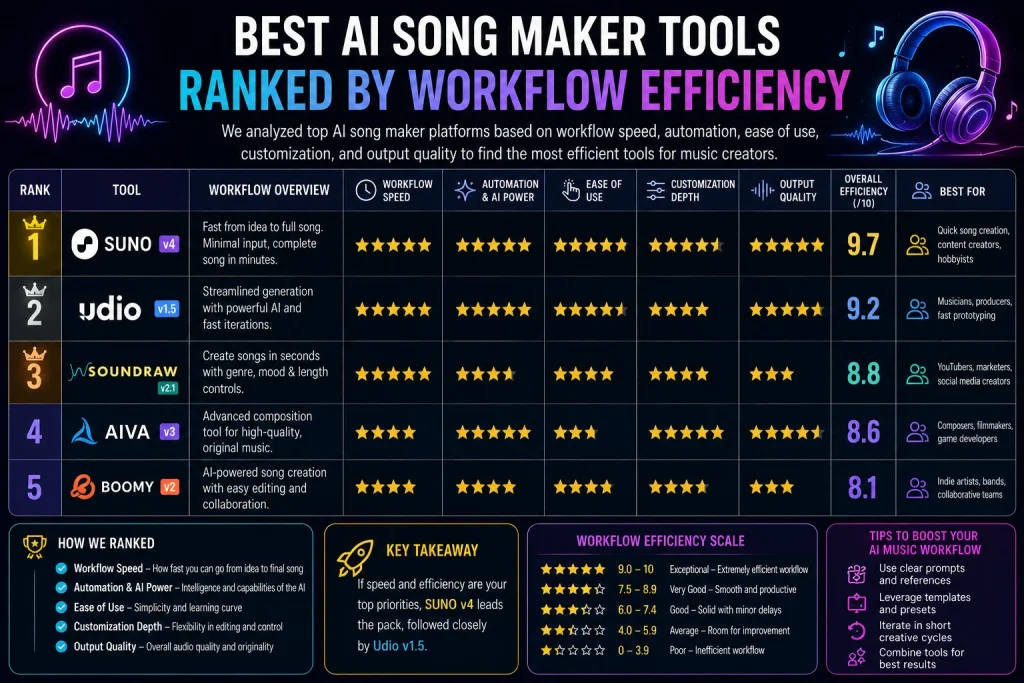 Best AI Song Maker Tools