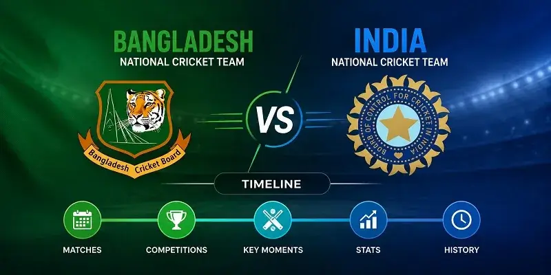 Bangladesh National Cricket Team Vs India National Cricket Team Timeline
