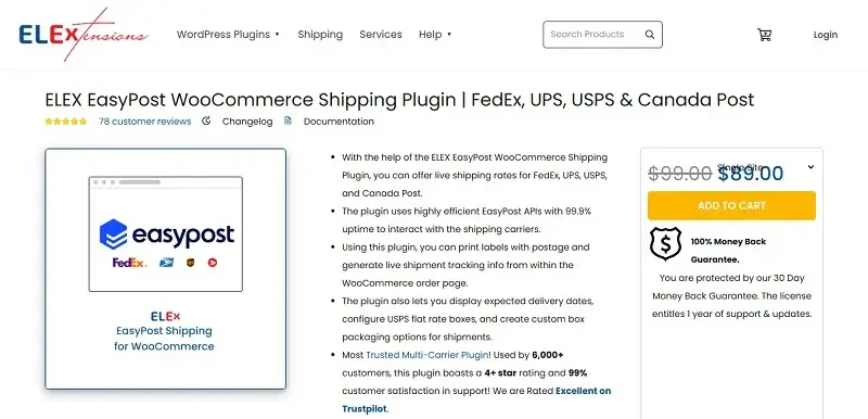 ELEX EasyPost WooCommerce Shipping Plugin