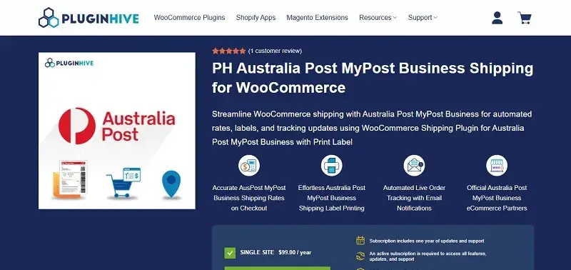 PH Australia Post MyPost Business Shipping for WooCommerce