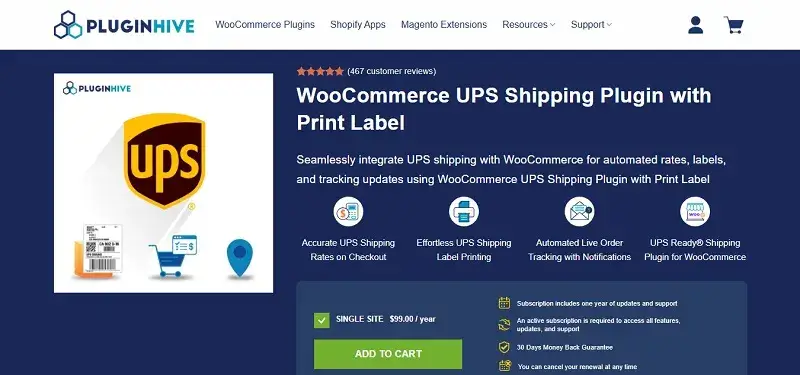 WooCommerce UPS Shipping Plugin with Print Label