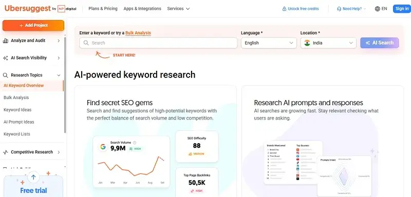 Ubersuggest